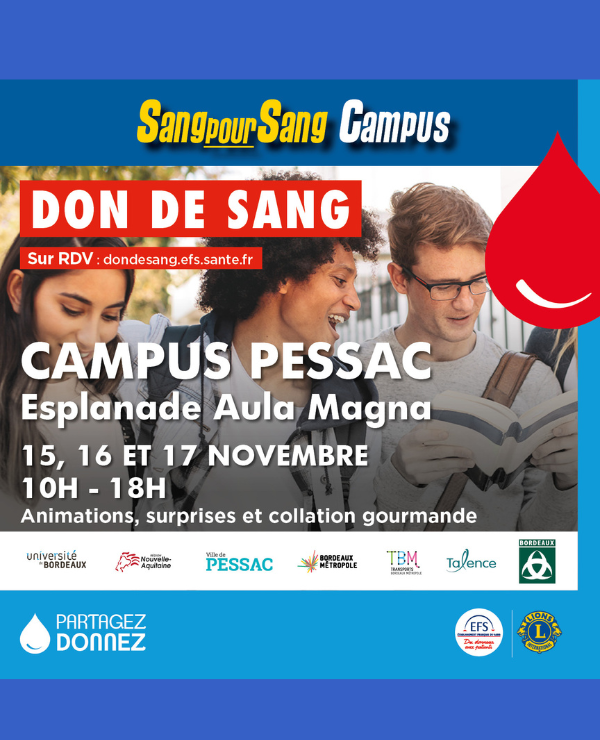 Visuel de l'article sur le Sang pour Sang Campus