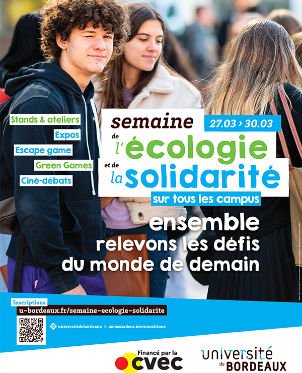 Visuel de l'article sur la semaine de l'écologie et de la solidarité université de Bordeaux